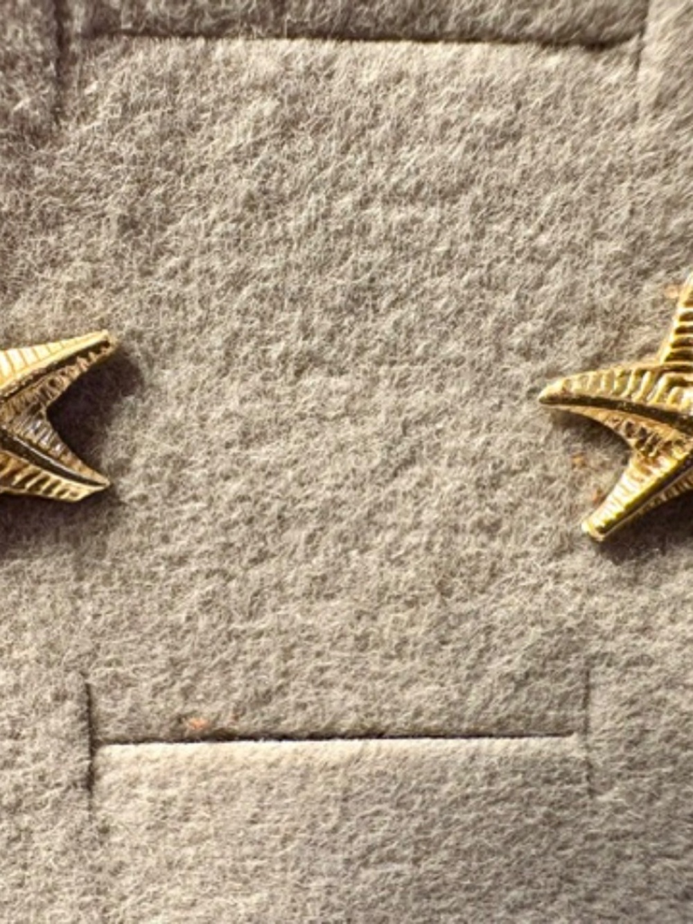 14k yellow gold starfish earrings